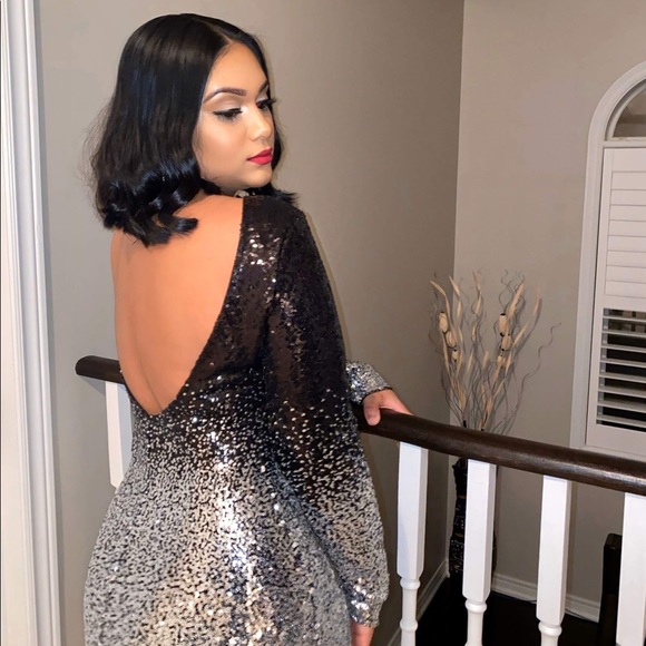 Sequin Silver/Black dress - Picture 4 of 4